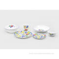 Porcelain dinner set with decal